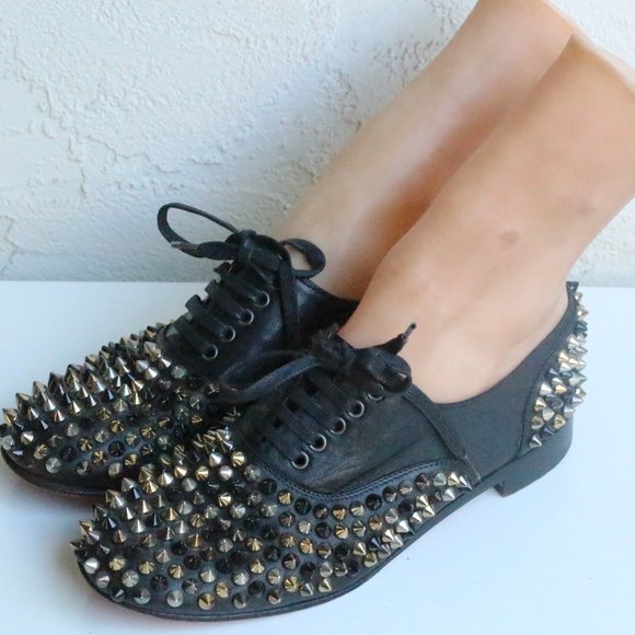 Christian Louboutin Fred Spike Flats - Picture 10 of 11